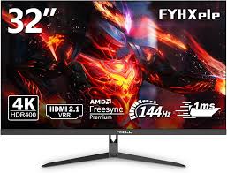 FYHXele Écran Gaming 4K de 144Hz - Performance et Réalisme