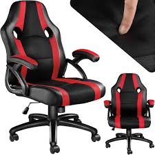 Fauteuil Ergonomique Gaming TecTake en Similicuir Pivotant