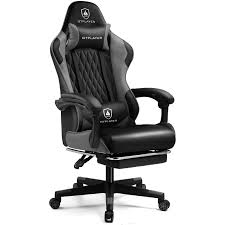 GTPLAYER Chaise Gaming avec Repose Pied Télescopique Ergonomique Appui Tête