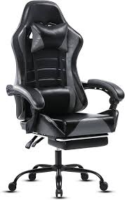 Fauteuil Gaming Ergonomique Réglable avec Appui-Tête et Accoudoirs