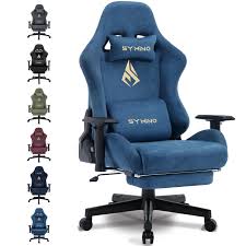 Fauteuil Gaming Symino Ergonomique avec Repose Pieds Télescopique