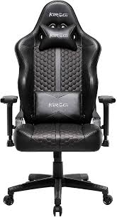 Chaise Gaming Grande Taille Kirogi Ergonomique Lombaire Inclinable Carbone Noir