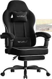 Fauteuil Ergonomique WOLTU avec Appui Tête et Repose Pieds - Parfait pour le Gaming