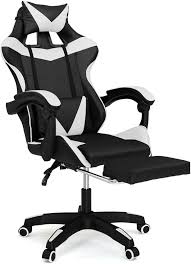 Fauteuil Gaming Réglable IDMarket avec Repose Pied Lombaire