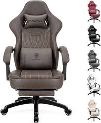 Fauteuil Gaming Ergonomique Dowinx avec Repose Pieds et Support Lombaire