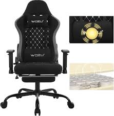 WOLTU Ergonomique Appui Tête Repose Pieds Technique pour Chaise Gaming Large