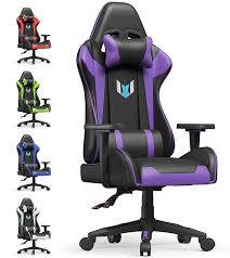 Chaise Gaming Ergonomique Bigzzia en Violet pour Adolescents