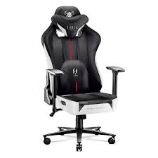 Diablo X Player Accoudoirs Ergonomique Blanc Noir - Chaise Gaming 160kg