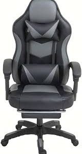 IZTOSS Chaise Ergonomique Gaming Ajustable avec Repose Pieds Télescopique