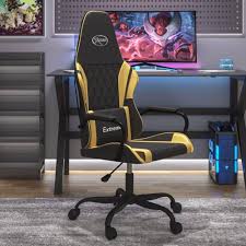 Chaise Gaming Dore avec Accoudoirs Réglables en Similicuir