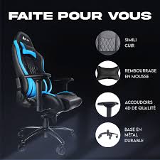 KLIM Esports Chaise Gaming Ergonomique Inclinable - Confort et Performance