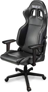 Chaise Fauteuil Gaming Sparco en Simili Cuir avec Accoudoirs