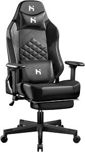 Chaise Gaming Ergonomique avec Repose Pied Télescopique et Appui Tête