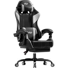 Fauteuil Gaming Haut de Gamme HLFURNIEU avec Repose Pied Ergonomique