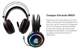 Microphone Omnidirectionnel Supra Aural Nitropc - L'Accessoire Essentiel pour Écouter Gaming