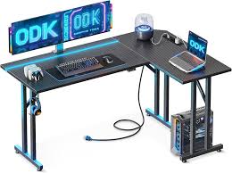 ODK Éclairage Courant Crochet Carbone pour Bureau Gaming