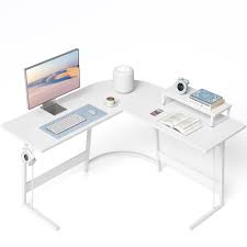 CubiCubi Support Moniteur avec Tiroirs pour Bureau Gaming Blanc