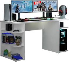 Bureau Gaming Blanc MADESA : Élégance et Performance