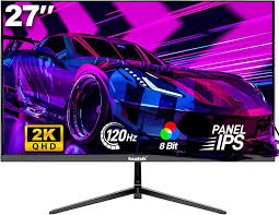 Gawfolk Moniteur 2560×1440P FreeSync - Écran Gaming 120Hz