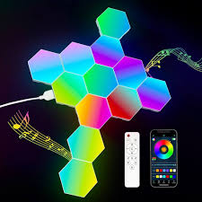 Panneau Hexagonal Gaming Murale Lampe - Illuminez Votre Espace de Jeu