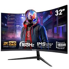 Gawfolk 2560×1440P Moniteur HDMI – Écran Gaming 165Hz