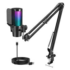 Microphone de Jeu à Condensateur pour Streaming et Podcasts