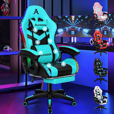 Fauteuil Ergonomique ALFORDSON avec Éclairage RGB et Appui-Tête