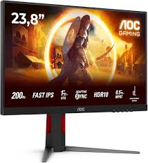 Écran de Jeu AOC Gaming 24G4HA DisplayPort Noir Rouge - Performance et Style