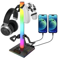 Support Casque Gaming LUVZOOR avec Éclairage Réglable