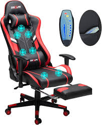 Repose Pieds Ergonomique Douxlife pour Chaise Gaming avec LED et Massage
