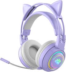 Casque Gaming Fesoklaf Bluetooth Rétractable pour Enfants