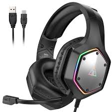 EKSA Casque Gaming USB PC avec Éclairage Surround