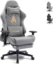 Symino Ergonomique Accoudoirs Vintage Repose Pieds - Confort et Style pour vos Sessions de Gaming