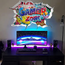 TOARTI Sticker Mural Console Cassé - Élégance pour votre setup gaming