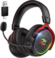 Casque Gaming Ozeino sans Fil avec Microphone Amovible et Réduction de Bruit