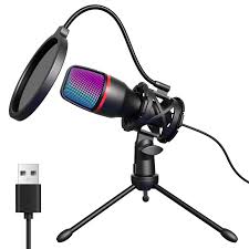 Microphone USB Condensateur Professionnel Hoppac - Idéal pour le Gaming